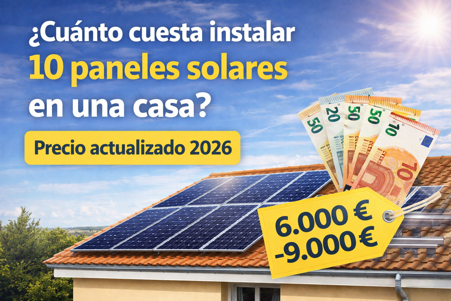 Inicio Cuánto cuesta instalar 10 paneles solares en una casa