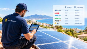 Comparativa de Precios y Eficiencia de Paneles Solares Fotovoltaicos Disponibles en el Mercado Español