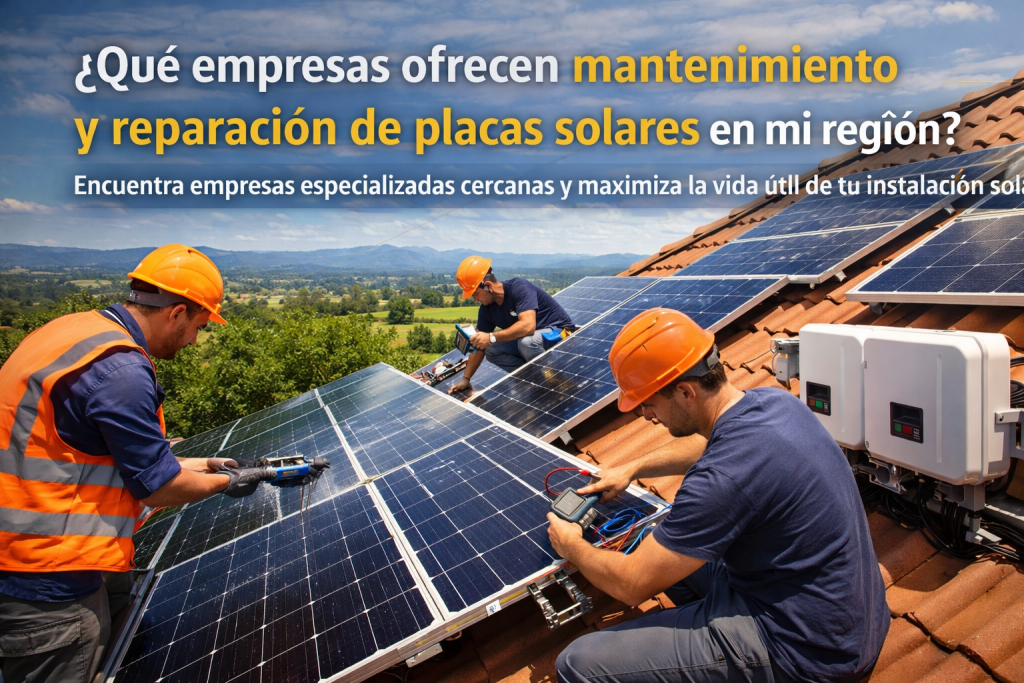 ¿Qué empresas ofrecen mantenimiento y reparación de placas solares en mi región? ¿Qué empresas ofrecen mantenimiento y reparación de placas solares en mi región?