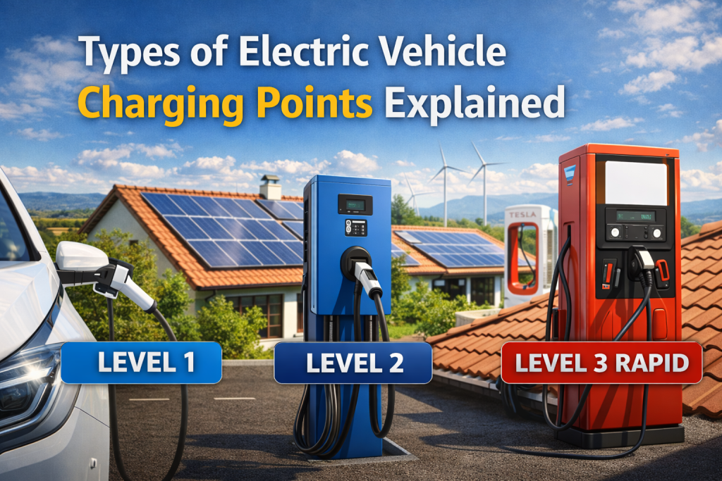 Types of Electric Vehicle Charging Points Explained electric vehicle charging point