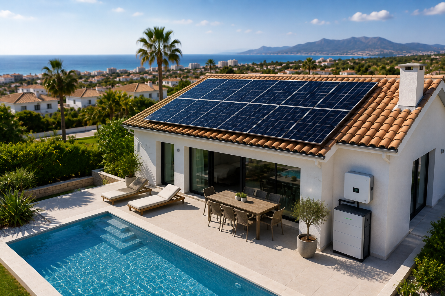 Inicio Paneles Solares en Vivienda Unifamiliar