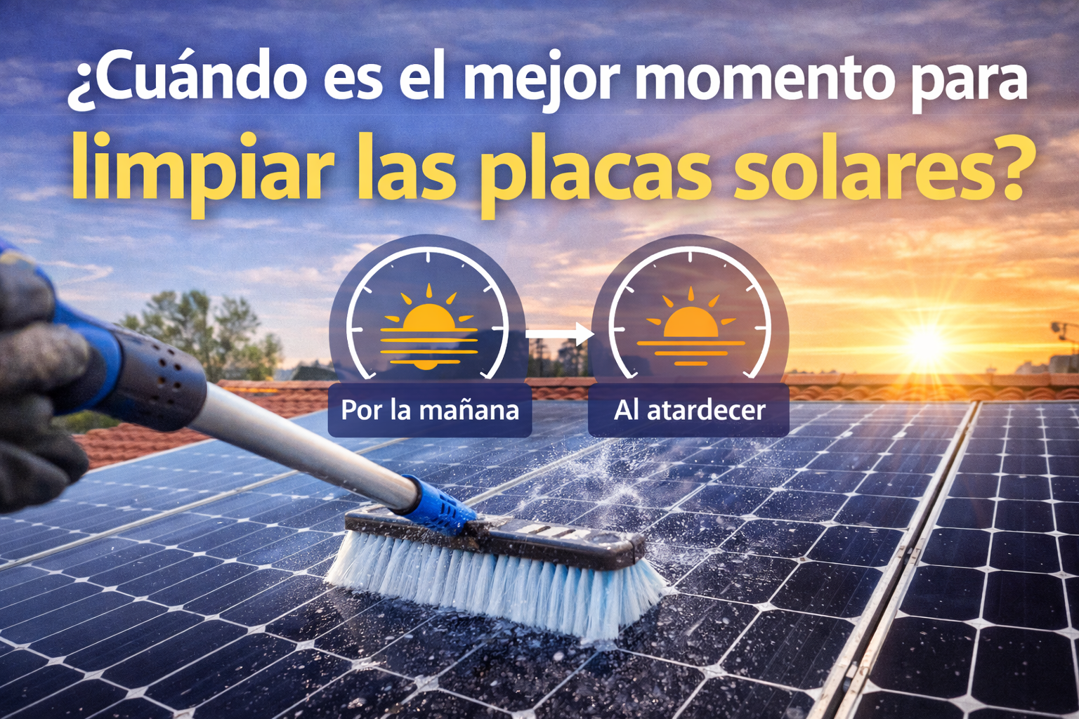 Blog Cuándo es el mejor momento para limpiar las placas solares